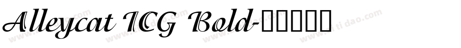 Alleycat ICG Bold字体转换